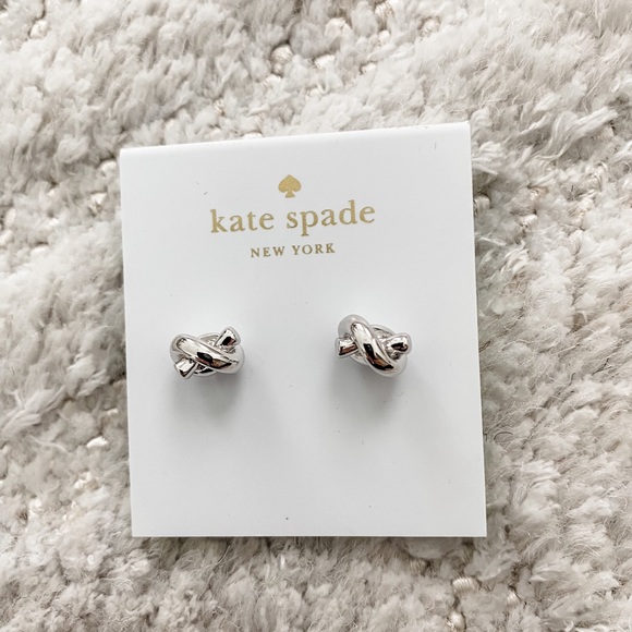 NWT! - Kate Spade New York Sailors Knot Studs in Silver
